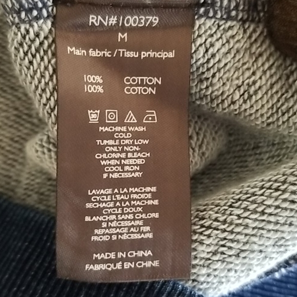 NEW! Slate & Stone Indigo Crew Raglan Pullover - Picture 4 of 6